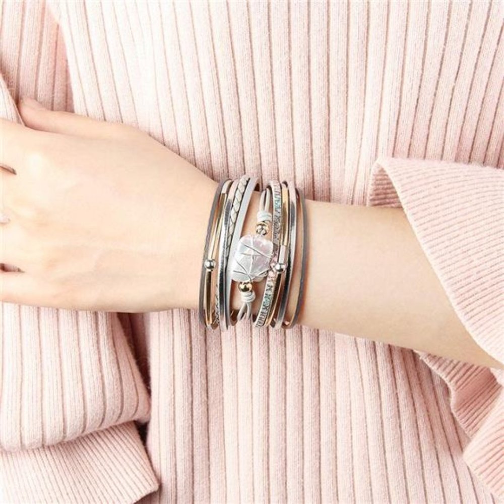 Baroque Pearl Leather Cuff Bracelet